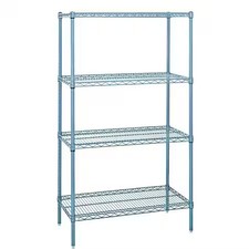 QUANTUM STORAGE SYSTEMS WR74-3636GY Wire Shelving, 36 in Overall Depth
