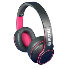 Moki Navigator Noise Cancelling Wireless Over-Ear Headphones PInk Tested Working