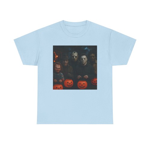 Halloween Horror Unisex Cotton Tee Spooky T-Shirt Micheal Myers, Freddy, Chucky - Picture 98 of 157