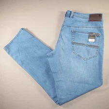 Buffalo David Bitton Pants Mens 36 34 Light Blue Jeans Axel Slim Stretch Denim