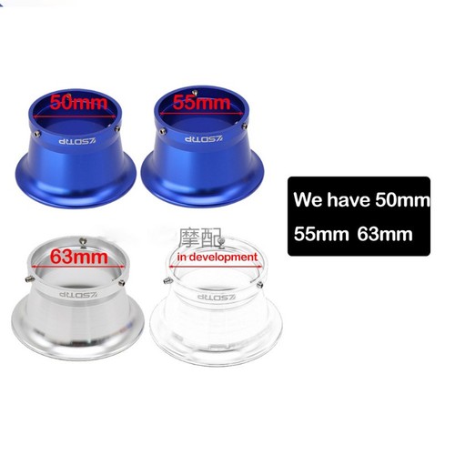 55mm red Motorcycle Air FilterVelocity Stacks Hom Cup For 32/34mm Carb - Picture 3 of 10