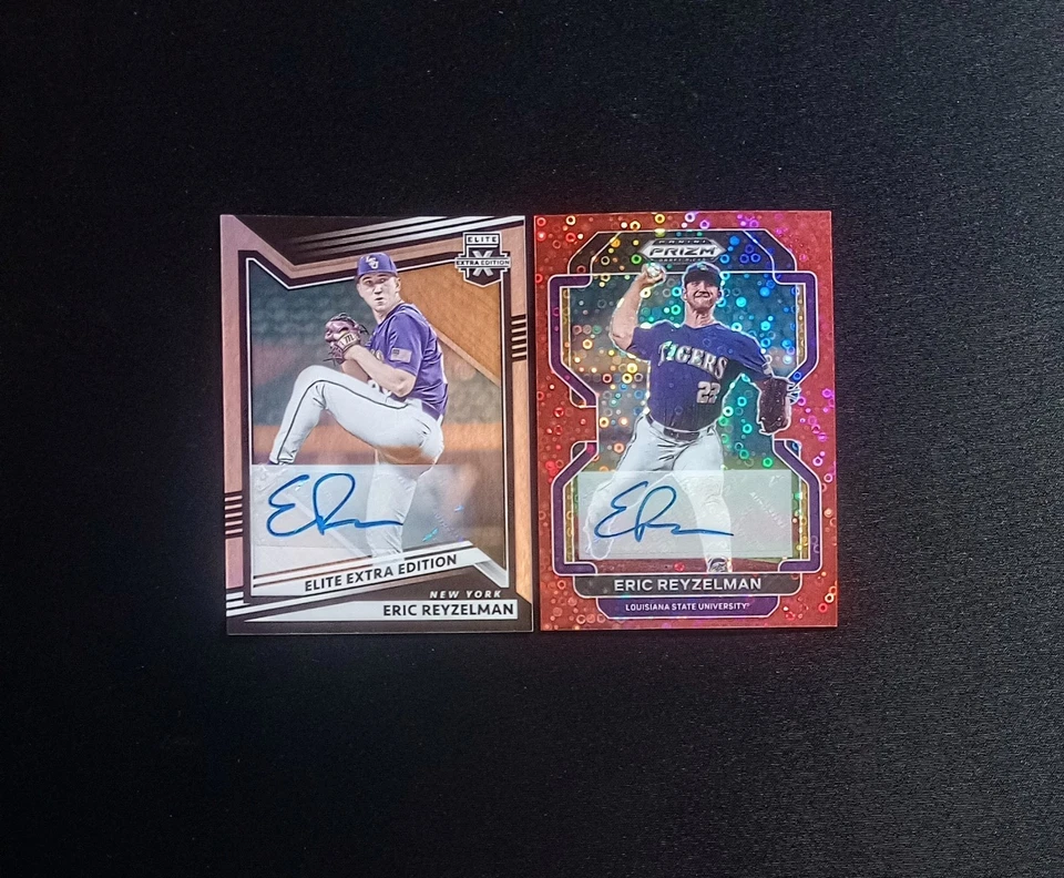 2022 Panini Prizm Draft Picks Eric Reyzelman Red Donut Circles Auto /99 & More - Image 2 of 4