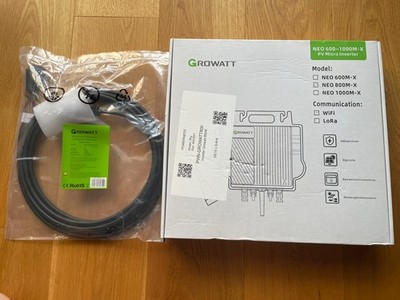 Growatt Wechselrichter NEO 800M-X Wifi Fähig mit 5M Schuko Kabel Stecke