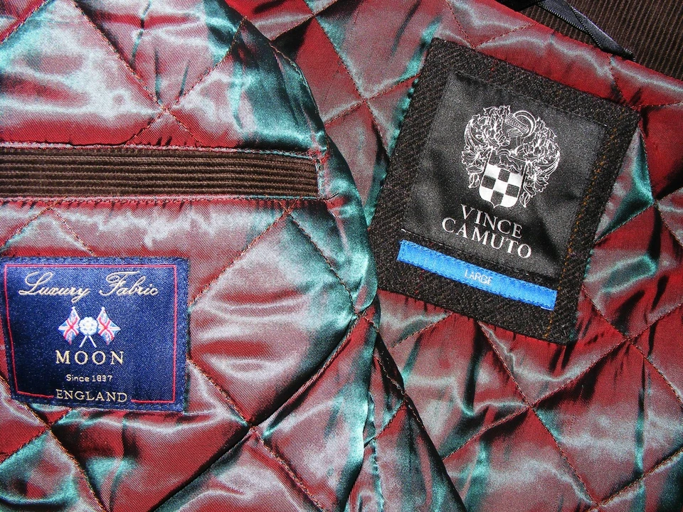 МУЖСКОЙ РАЗМЕР L VINCE CAMUTO ТВИДОВЫЙ СТИЛЬ ЛУНА ТКАНИ АНГЛИИ ОХОТЫ СТРЕЛЬБЫ ПАЛЬТО - Изображение 3 из 4