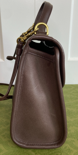 Coach Vintage #9983 Regina Flap Leather Top Hand Crossbody Bag, Costa Rica - Mahagoni - Bild 10 von 20