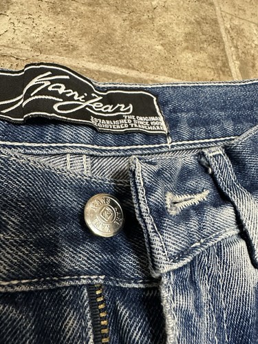 VINTAGE KARL KANI JEANS BLUE DENIM STONEWASH Size 27x26 - Picture 3 of 19