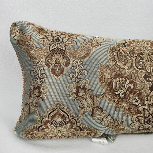 Croscill Home Pillow Throw Double Design Green Beige Tassel Decorative Bed 23x11 - Picture 12 of 21