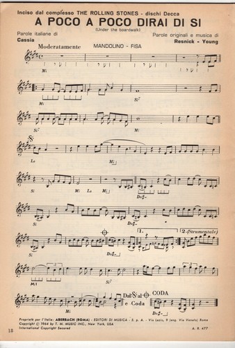 ROLLING STONES KINKS SUPREMES BOBBY DARIN SONNY & CHER - 1967 SHEET MUSIC - Imagen 2 de 4