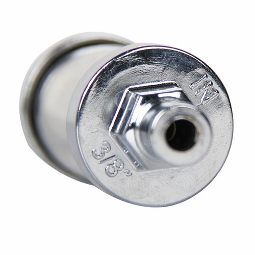 2PCS 9748 Universal Fuel Filter Clear View Inline 3/8" Chrome Hose Barb Petrol - Picture 12 of 12