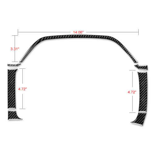 Pegatina interior de fibra de carbono para embellecedor de velocímetro negro para Toyota Tundra 2014-2020 - Imagen 3 de 6