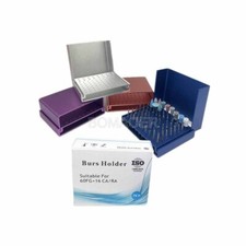 1Pc Dental 76 holes Burs Holder high/Low speed diamond bur Block Holders Silver