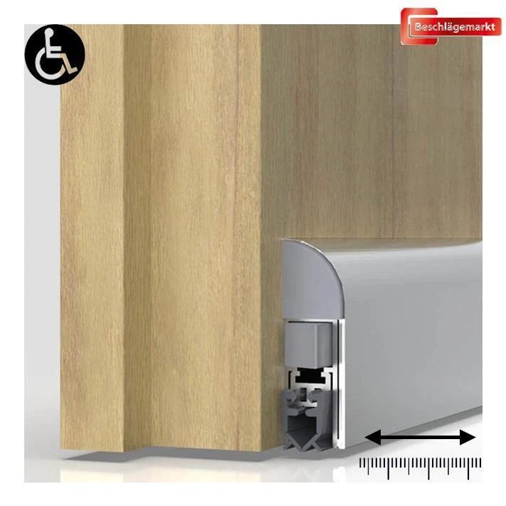 Athmer Wind-Ex automatische Absenkdichtung zum Nachrüsten silber Absenkdichtung