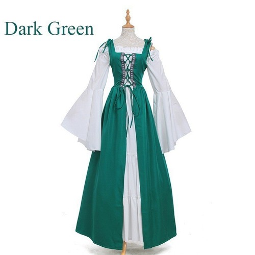 Womens Vintage Medieval Renaissance Dress Cosplay Custome Gown Vestidos European - Bild 28 von 30