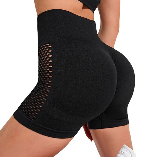 Pantalones Cortos de Yoga para Mujer Atléticos Motociclista Calientes Pantalones Cortos Entrenamiento Correr Deportes Pantalones - Imagen 12 de 51