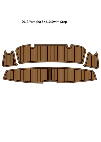 2013 Yamaha SX210 Swim Platform Step Pad Boat EVA Foam Faux Teak Deck Floor Mat - Picture 1 of 24