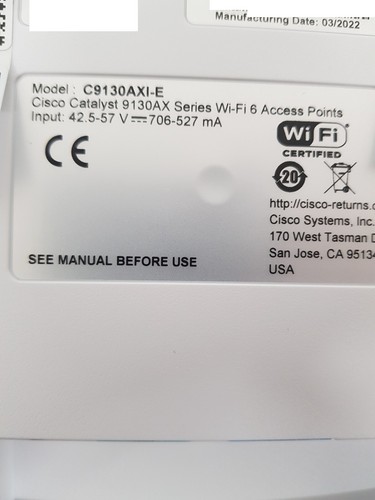 Cisco Catalyst C9130AXI-E UPOE Access Point -Ohne Box - Ausstellungsstück B-Ware - Bild 5 von 7