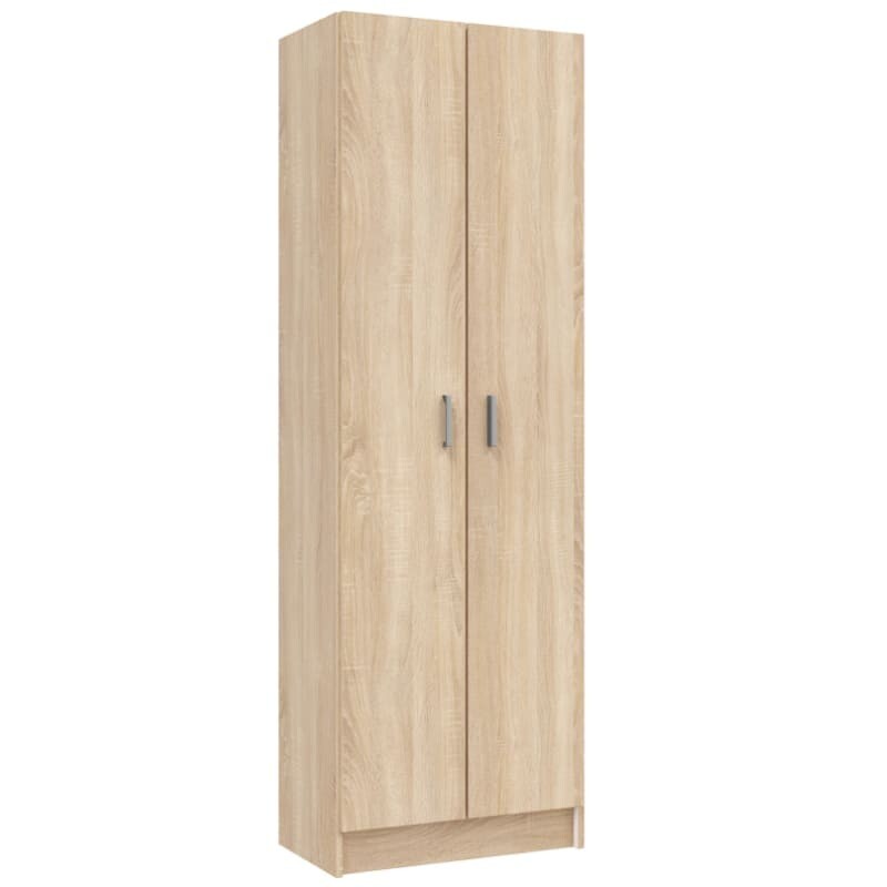 Armario auxiliar multiusos 2 puertas color roble Canadian 180x59x37 cm