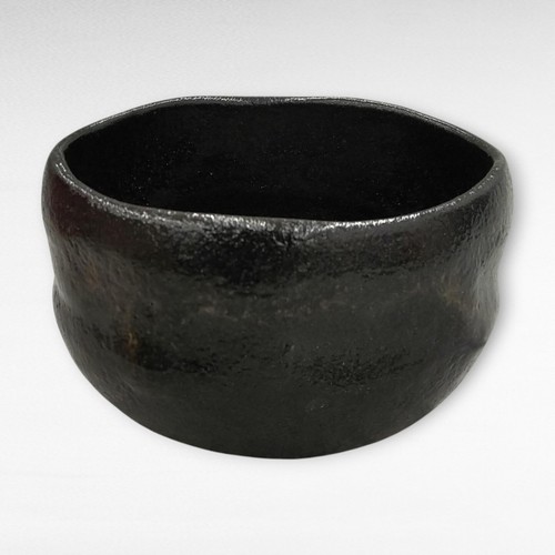 Genya Sonobe Yamasato Black Tea Bowl – Unique Japanese Ceramics, Used