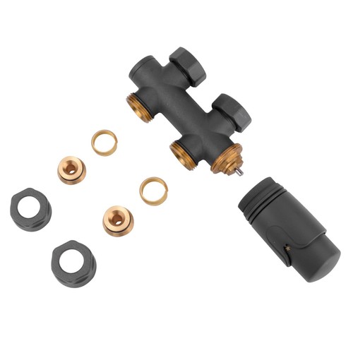 Anschlussgarnitur Mittelanschluss/Radiator Valves Thermostat Für Badheizkörper - Bild 21 von 54