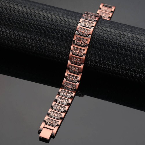 Copper Magnetic Bracelet Ring Set Men Restore Balance Energy Power Easter Gift - Picture 4 of 12