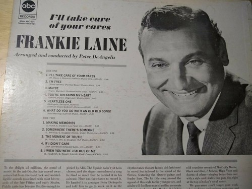 Frankie Laine Vinyl LP - I'll Take Care of Your Cares-Pre-owned - Bild 2 von 2