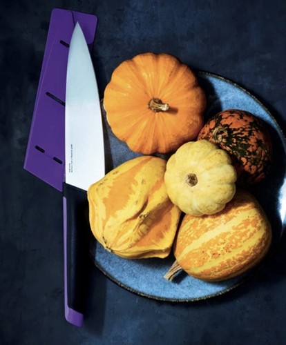 🫖BRAND NEW TUPPERWARE PURPLE/BLACK UNIVERSAL U-SERIES SINGLE CHEF KNIFE RRP$59 - Bild 2 von 7