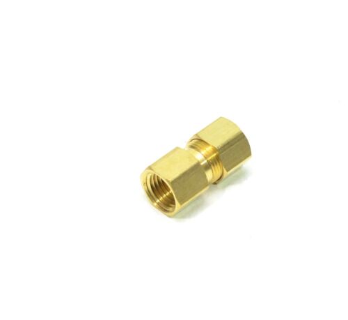 3/8 Od Compression Tube to 1/4 Npt Female Pipe Adapter Fitting Water Oil Gas - Picture 5 of 6