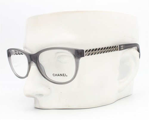 Chanel 3301 1467 Brille Glasses Transparent Grau & Silber CC Logo 54-16-140