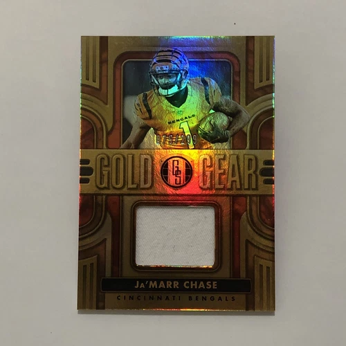 Ja'Marr Chase Cincinnati Bengals 2023 Gold Standard Gold Gear Patch 075/299 