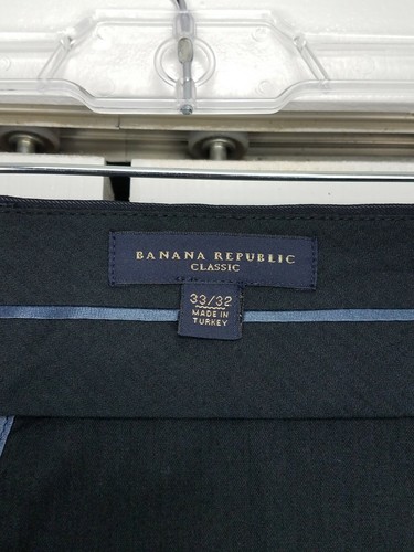 Banana Republic tuta uomo blu navy gessato giacca lana 40S pantaloni 33x32 - Foto 12 di 12