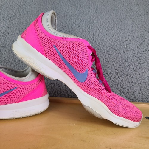 Nike Zoom Fit Athletic Shoes Women's Size 8.5 Lace Up 704658-600 Pink Blue White - Picture 2 of 13
