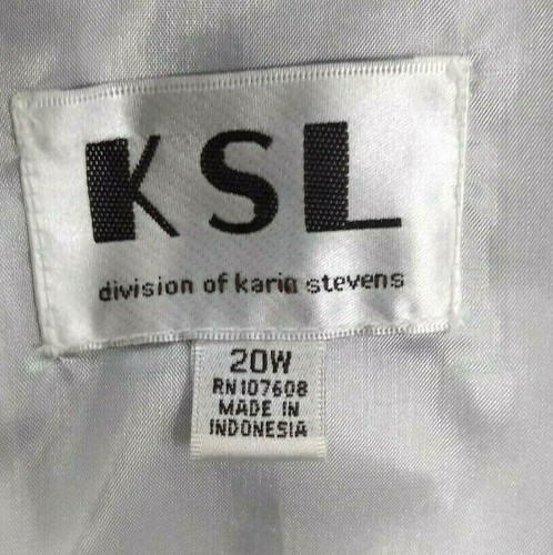 KSL Karin Stevens sz 20W WHITE/BLACK/LIME Floral print Dress, New with tags - Picture 7 of 8