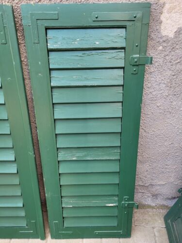 1 Paar Fensterladen - Holz - gebraucht - Höhe 140 cm - Breite 57 cm - Bild 6 von 15