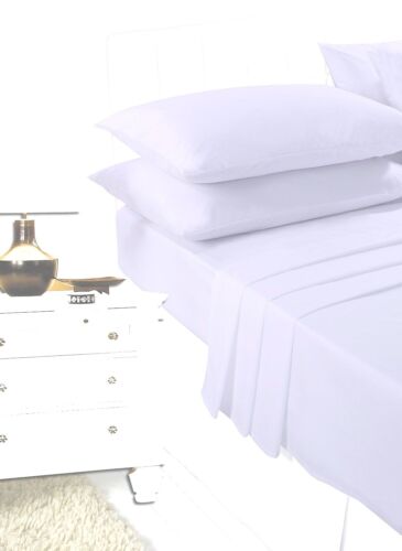 Luxury Plain Double Small 4FT Fitted Sheet,4FT Mattress Protector Or Pillow Case - Picture 23 of 24