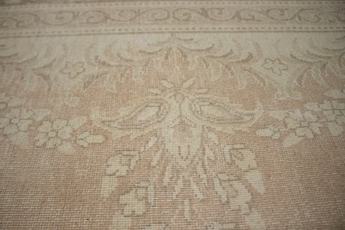 Antique Vintage Oriental Rug Muted Orange Classic Floral Design Carpet 10X13 ft - Picture 14 of 15
