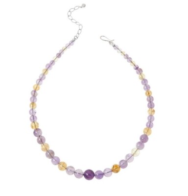 Jay King Sterling Silver Ametrine Graduated Bead Necklace-18 in-NWT-$125.00