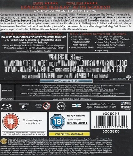 The Exorcist (1973) Extended Director's Cut & Theatrical Cut Blu-Ray NEW - Picture 2 of 2