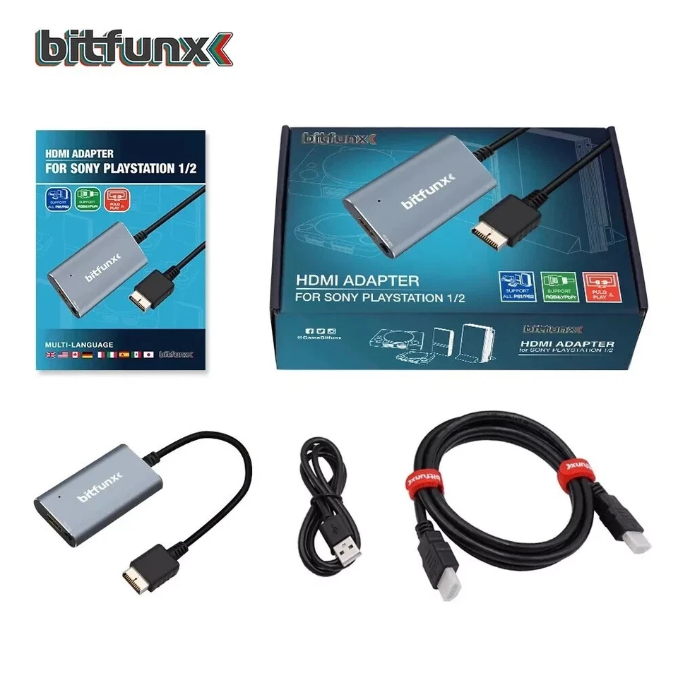 Bitfunx PS1 & PS2 HDMI - PlayStation to HDMI Adapter Converter RGB and Component - Image 4 of 4