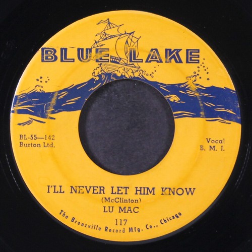 LU MAC: albert is his name / i'll never let him know BLUE LAKE 7" Single 45 RPM - Picture 2 of 2