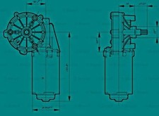BOSCH Wiper Motor Front 12V 0986337270