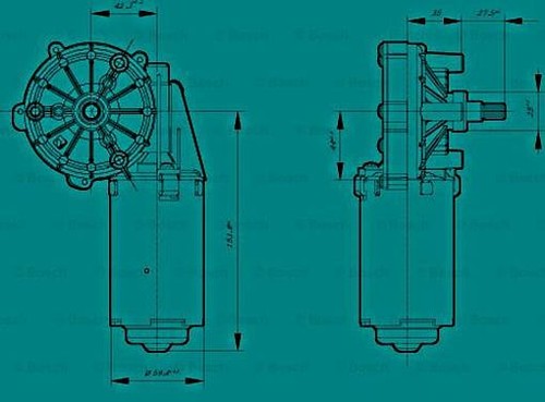 BOSCH Wiper Motor Front 12V 0986337270 - Picture 1 of 4