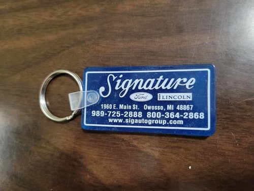 Signature Ford Keychain | Car & Truck Blue Tag | dealership recently bought out - Picture 1 of 3