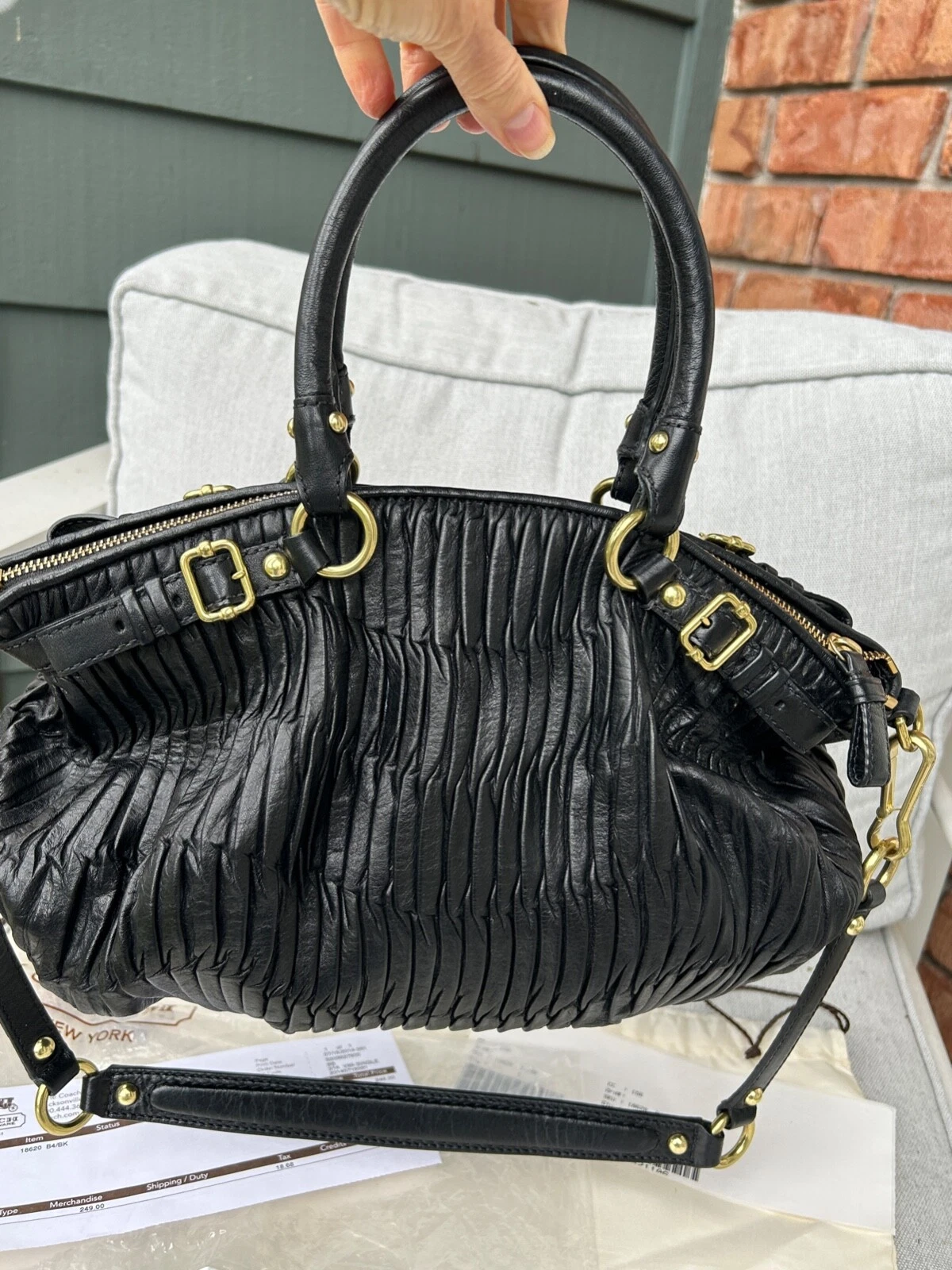 Coach Madison pelle raccolta Sophia 18620 B4 BK autentico nuovo con etichetta