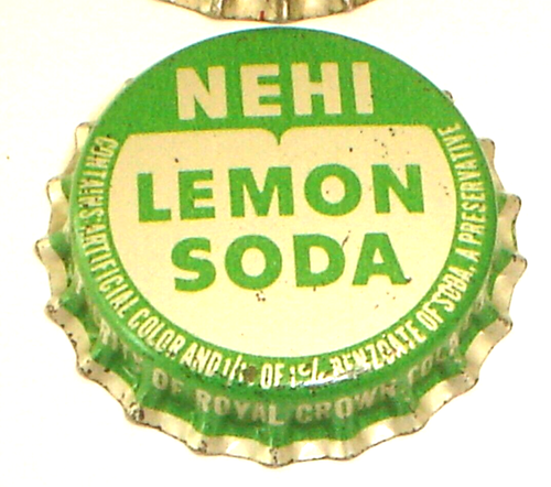 Vintage Lot of 4 Cork Lined Bottle Caps Nehi Lemon Soda, Like, Fresca, Bubble Up - Picture 2 of 6