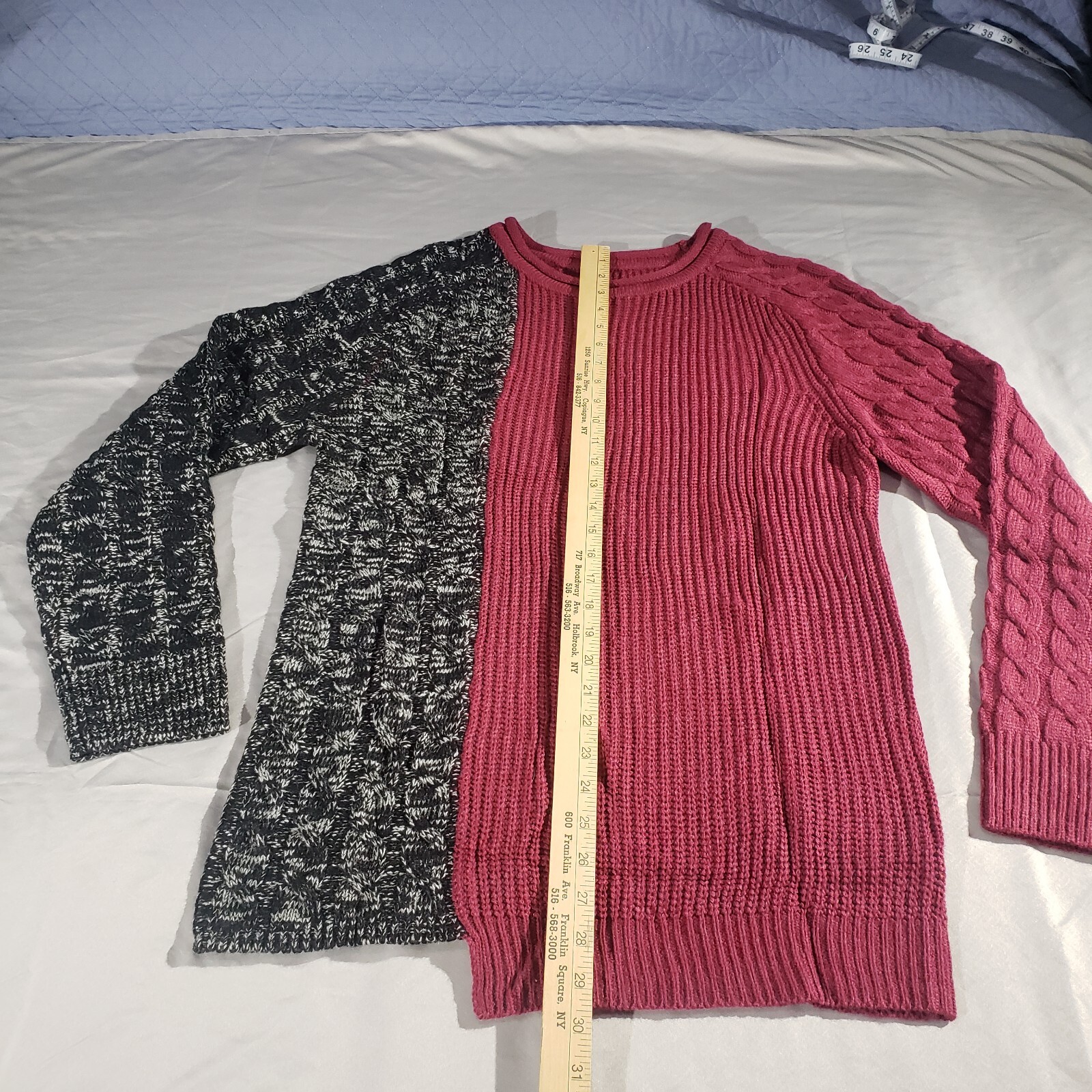 Mens Winter Warm Patchcolor Pullover Sweater Coat… - image 3