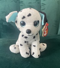 Ty beanie babies hydrant the dalmation dog with blue ears.. big eyes