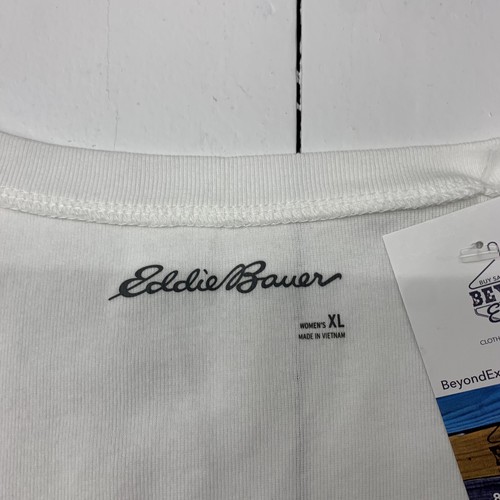 Eddie Bauer Womens White Long Sleeve Shirt Size XL - Picture 3 of 7