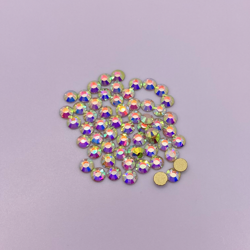 Crystal AB Rhinestones Non-HotFix Flat Back Nail Art Costuming SS6 - SS50 - Picture 17 of 30