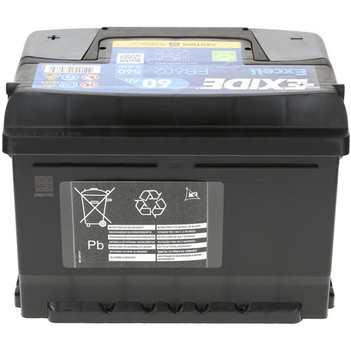 Starterbatterie Exide 12V 60 Ah EB602 Autobatterie Top Angebot gefüllt u geladen - Bild 8 von 13