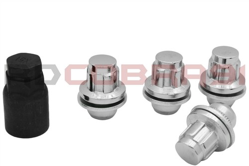 4PC+ 1Key Chrome Wheel Locks for 2005+ Toyota Camry SE-R Corolla Models - Picture 2 of 4